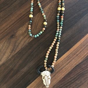 Cow skull necklace